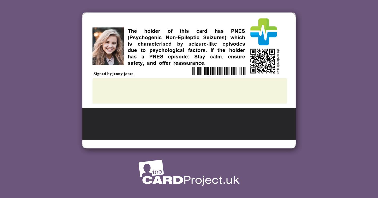 Premium PNES Medical ID Card  (REAR)